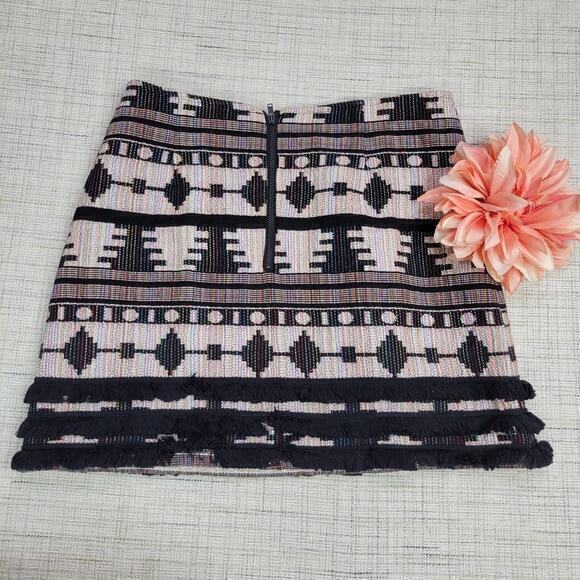 Topshop Fringe Aztec Print Pelmet Skirt 6 - Picture 6 of 7